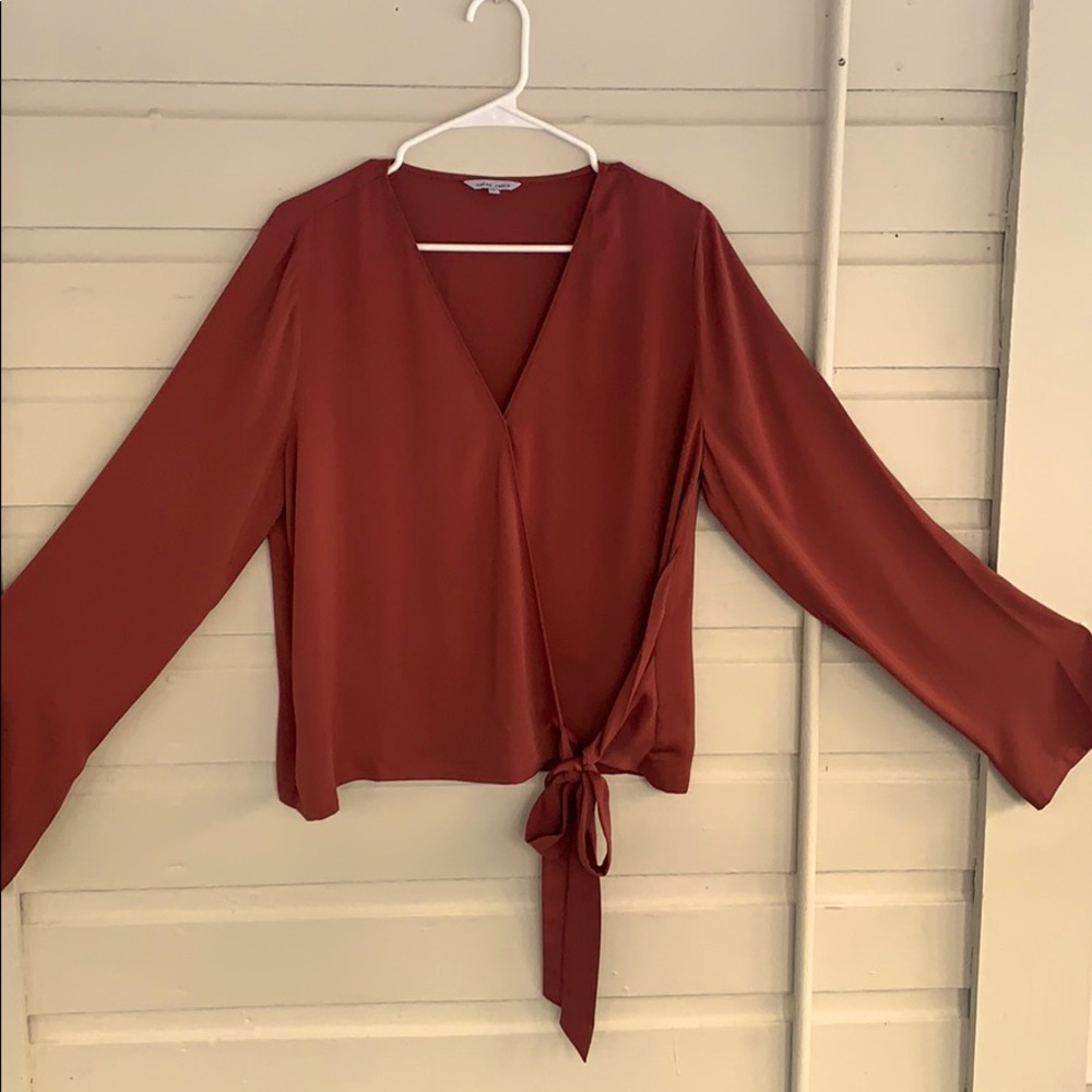 Flowy wrap top